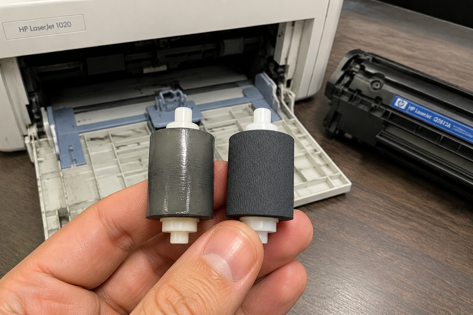 HP LaserJet 1020 Paper Feed Failure? Pickup Roller Diagnosis & Replacement Guide